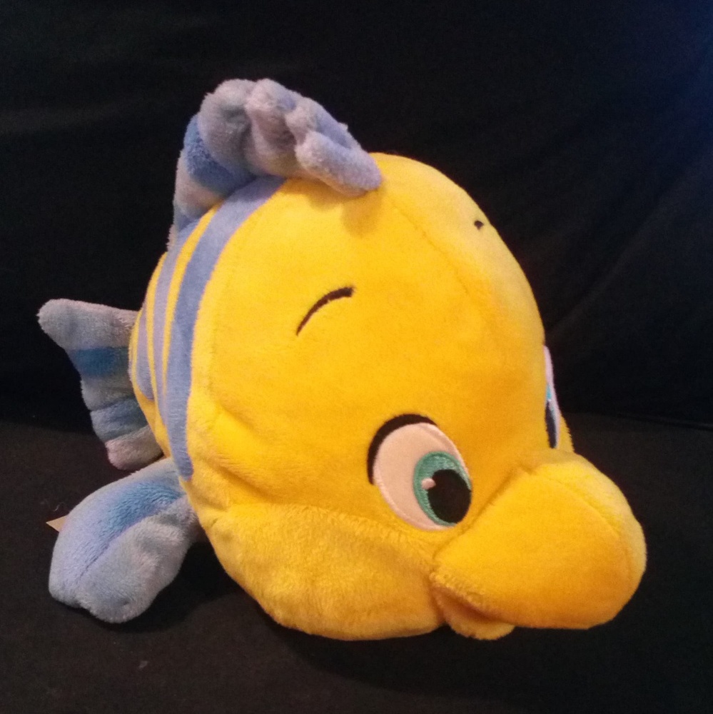 Authentic Disney Store Flounder Plush with TAG